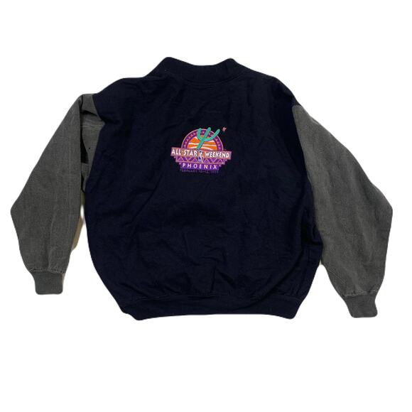 NBA 1995 All Star Weekend Arizona Phoenix Black Letterman Jacket Cotton